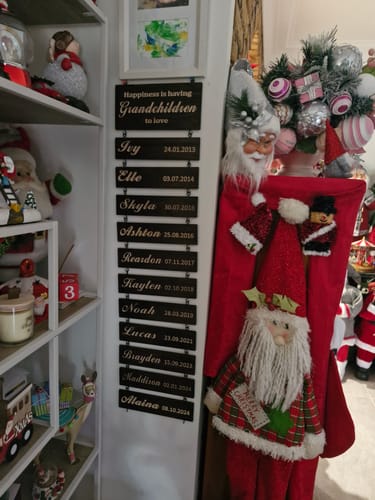 Customer photo review of Personalized Grandkids Hanging Sign (Engraved) Family Keepsake