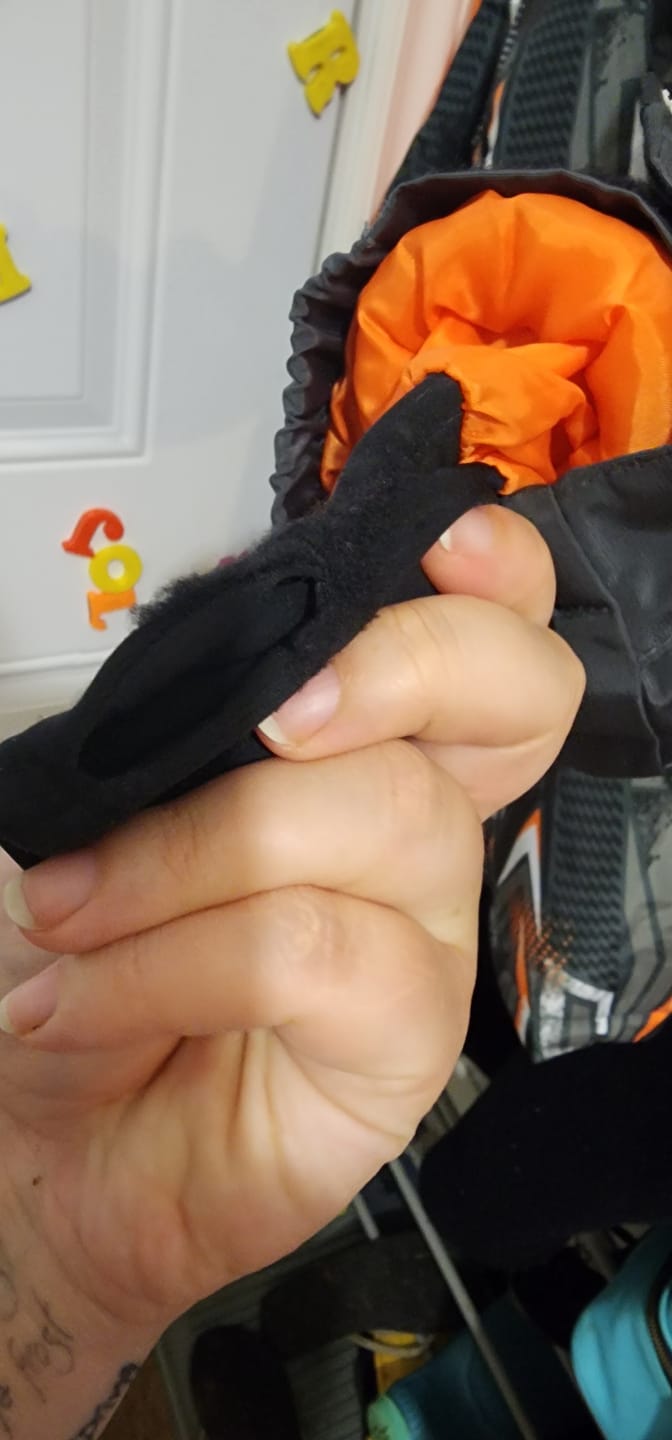 Customer photo review of TRIGLAV - Boys Orange/Grey Snowsuit Set