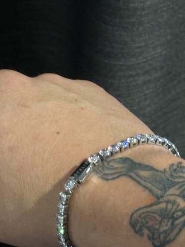 Customer photo review of Tennis Bracelet  (White Gold) 5mm