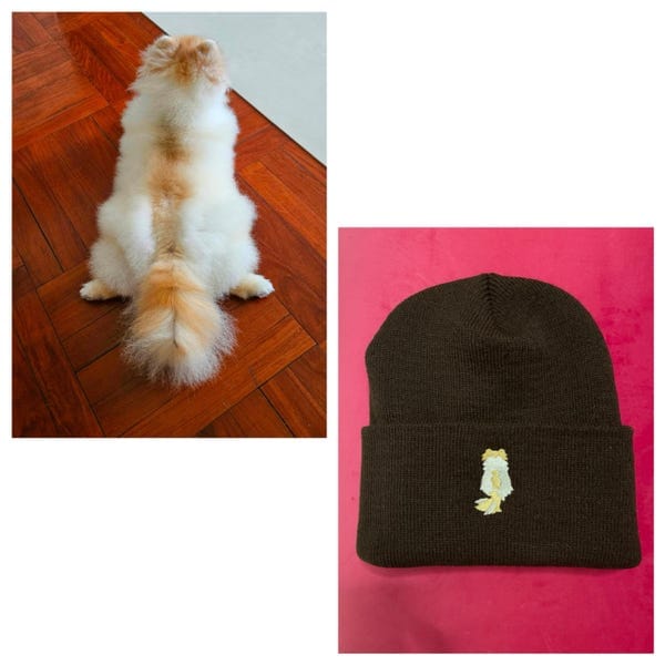 Customer photo review of Custom Embroidery Beanie