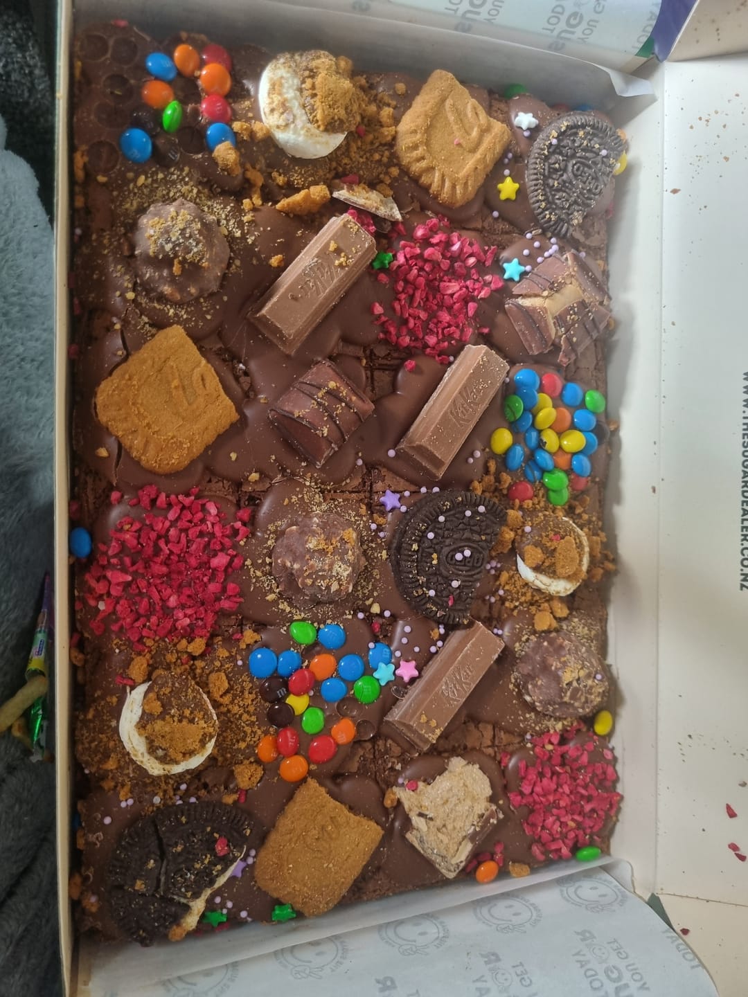 Customer photo review of Mega mixed assortment chocolate brownie