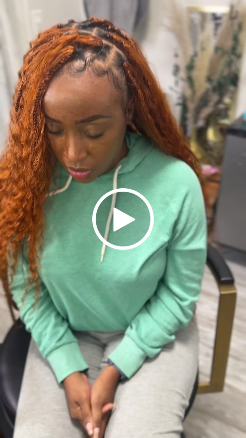 Customer video review of #350 Flaming Ginger Deep Wave Bulk Hair Extensions for Braiding