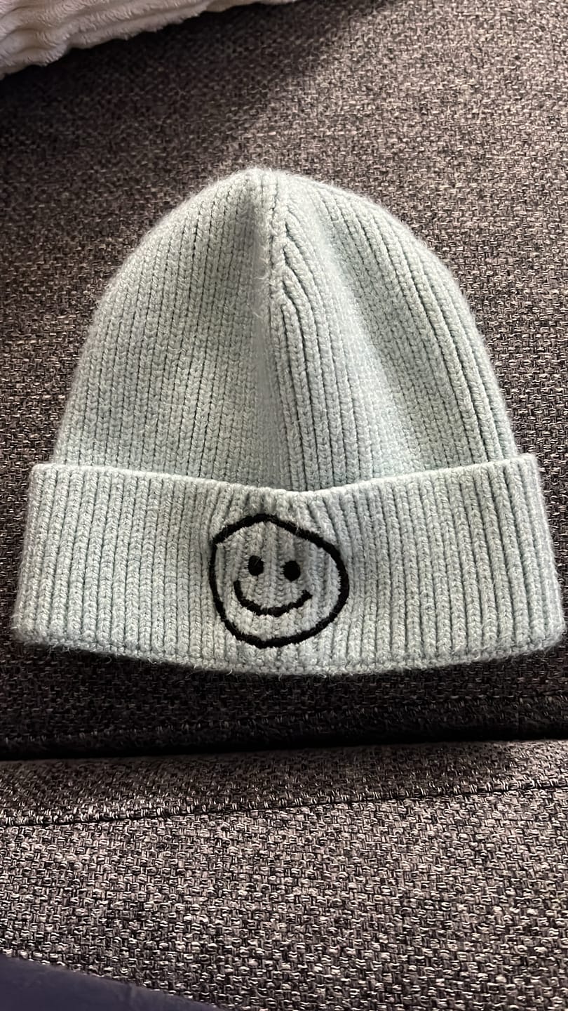 Customer photo review of Smiley Hat/Beanie