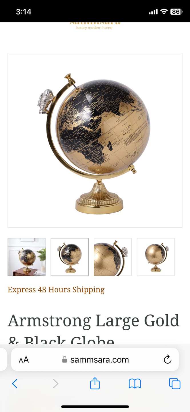 Customer photo review of Drake Large Blue Globe