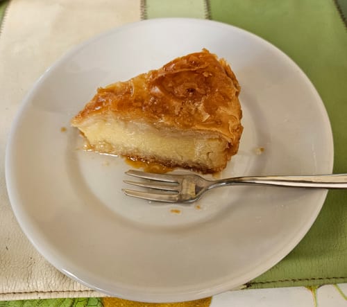 Customer photo review of Traditional Galaktoboureko – Custard Phyllo Pie (approx. 1200g)