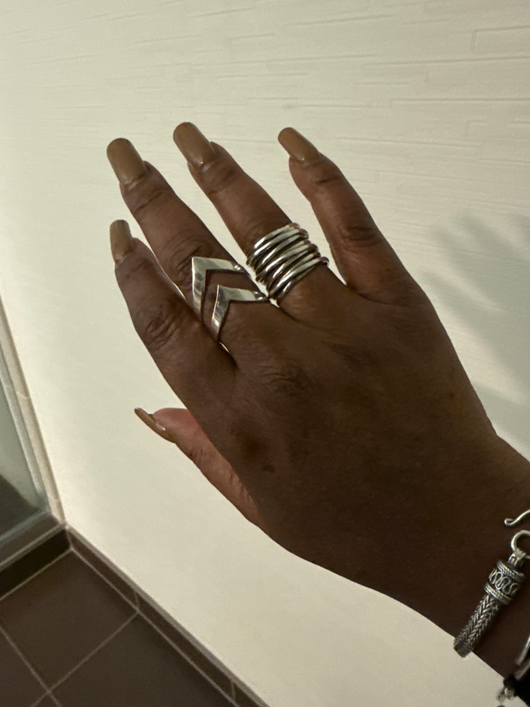Customer photo review of Chunky Wrap Wide Band Ring Sterling Silver
