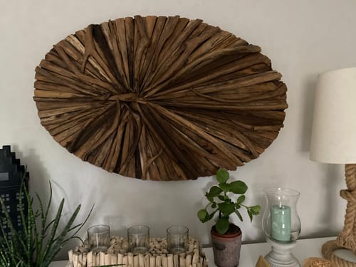 Customer photo review of Wandlampe Holz LUNAR