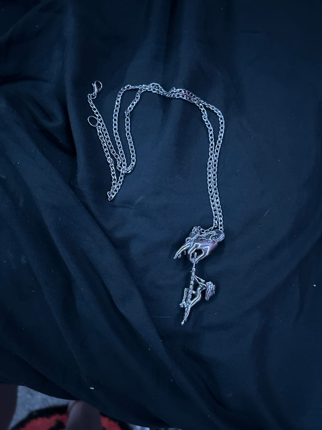 Customer photo review of DANCING WITH DEATH PENDANT