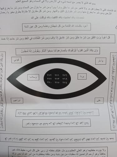 Customer photo review of Downloadable taweez hijab for protection from evil eye and envy