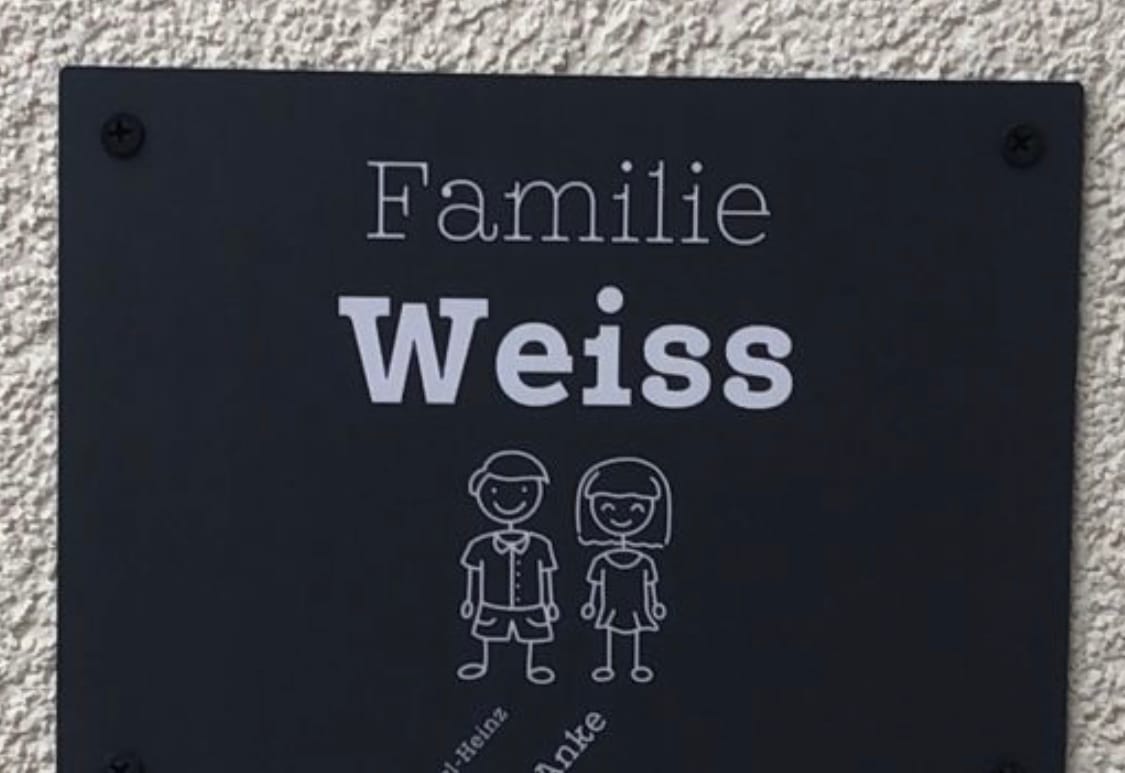 Customer photo review of Strichmännchenfamilie - Eingangs-Türschild