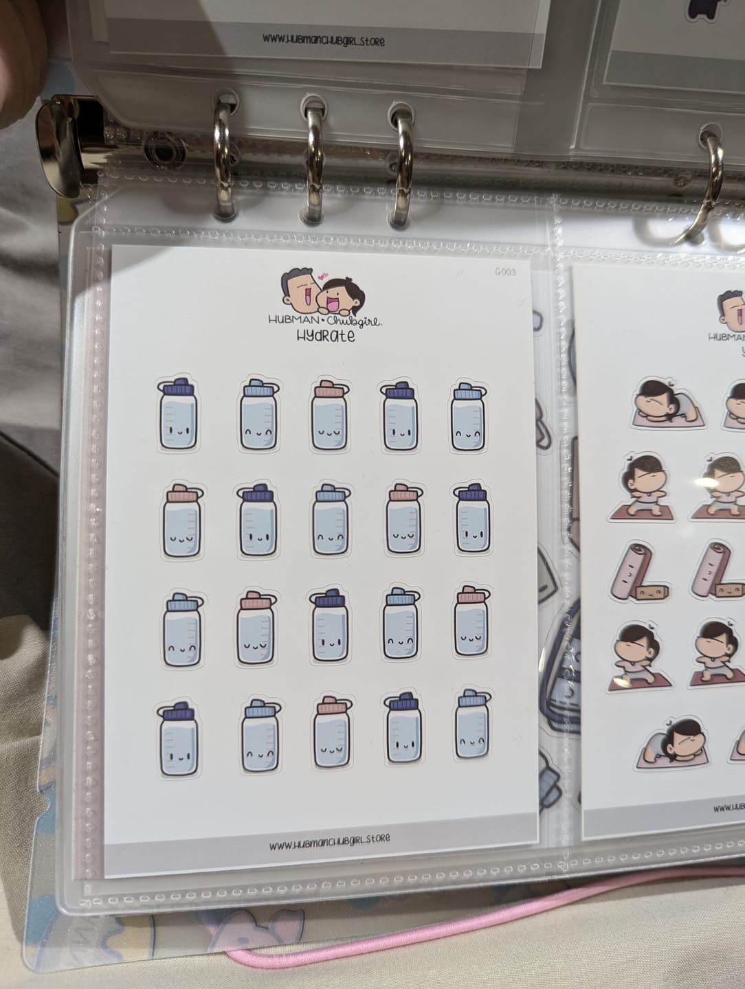 Customer photo review of Hydrate Planner Stickers