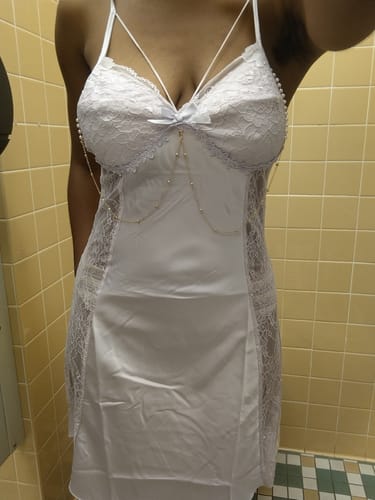 Customer photo review of Lace chain sling dress S444