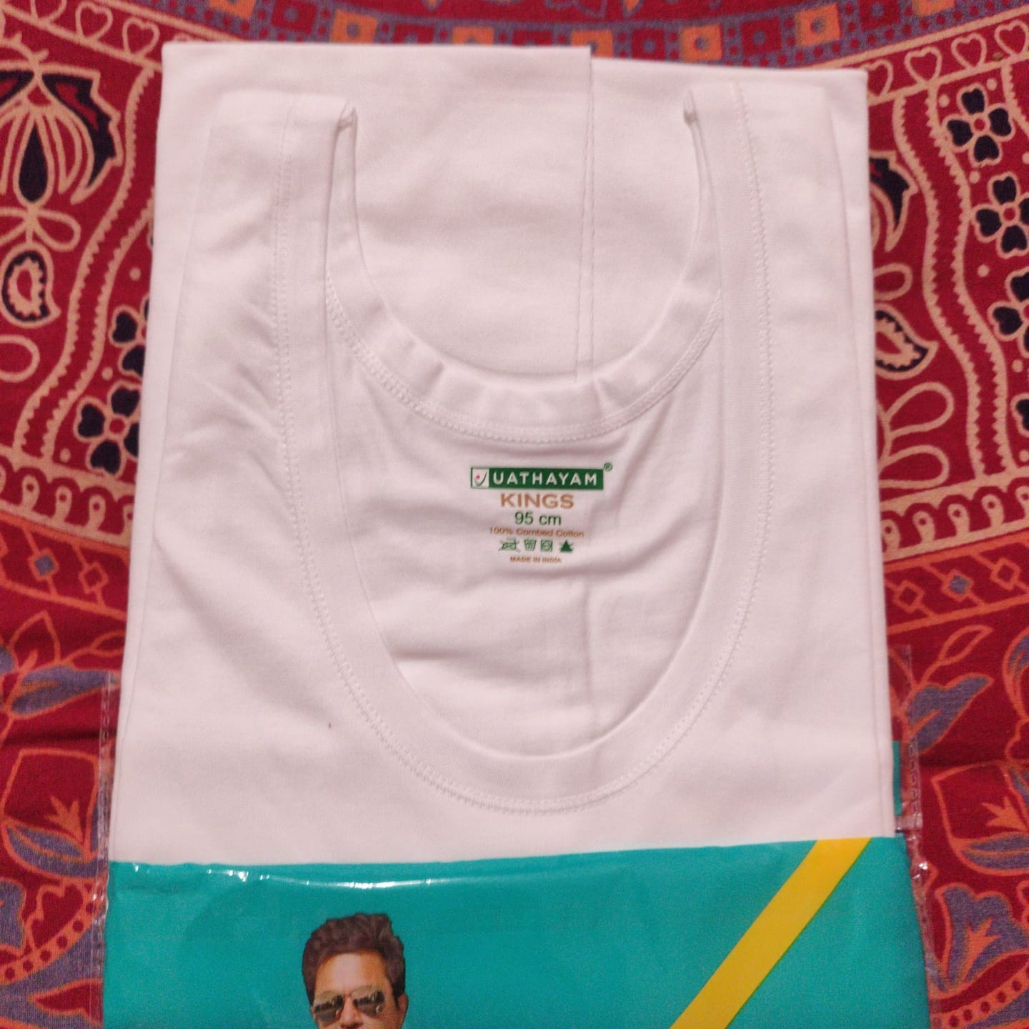 Customer photo review of Kings RN -  100% Cotton White Vest For Mens Combo (Pack of 2) | Uathayam