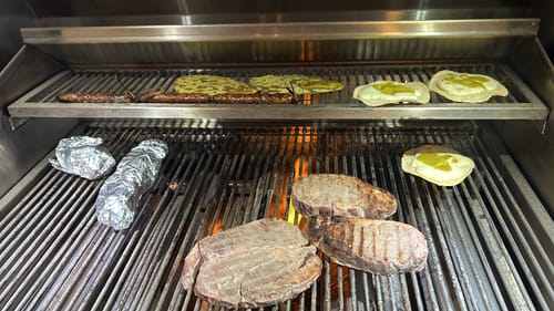 Reseña con foto de un cliente sobre Kit Carne Asada
