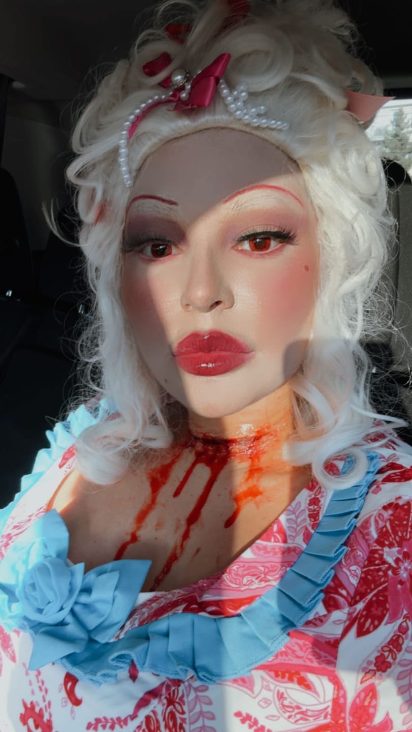 Customer photo review of PRIMAL ® Dracula I - Red Colored Contact lenses