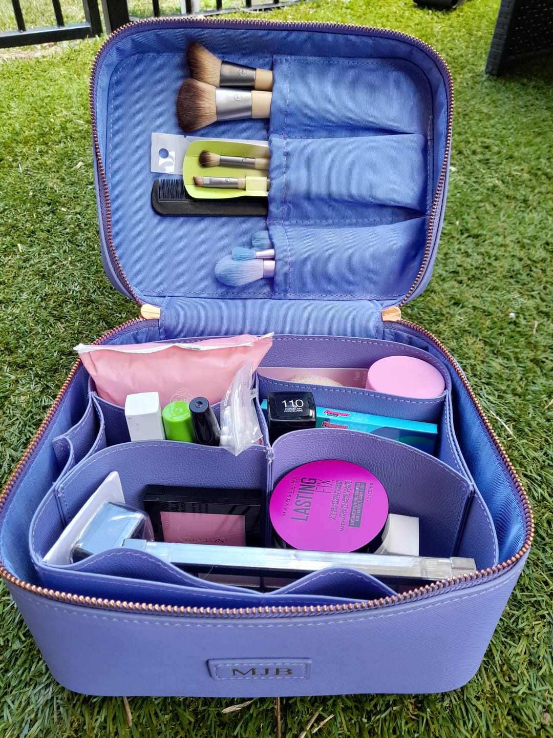 Customer photo review of Leather Cosmetic Case - LIMITED EDITION - Grape
