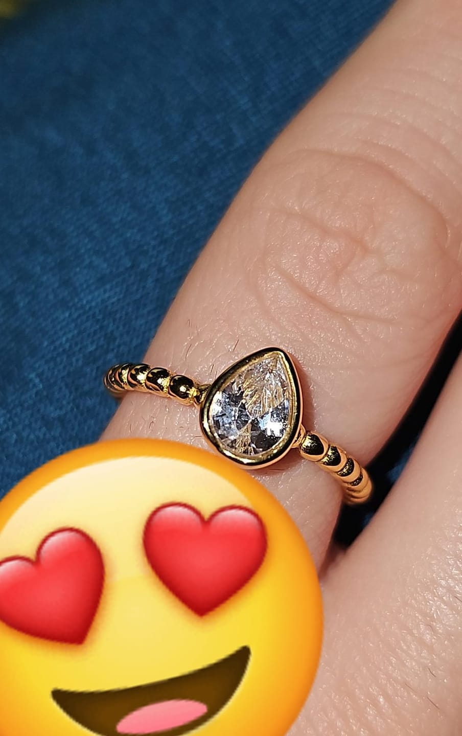 Customer photo review of Dotty Ring | 18K vergoldet