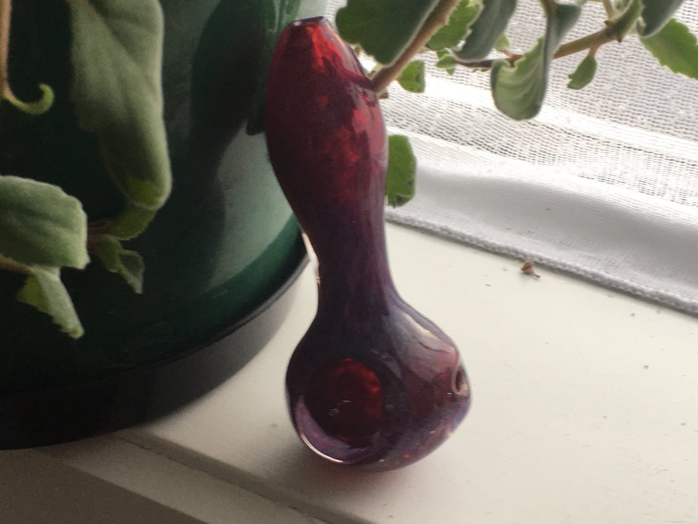 Customer photo review of Universal Colored Glass Smoking Pipe