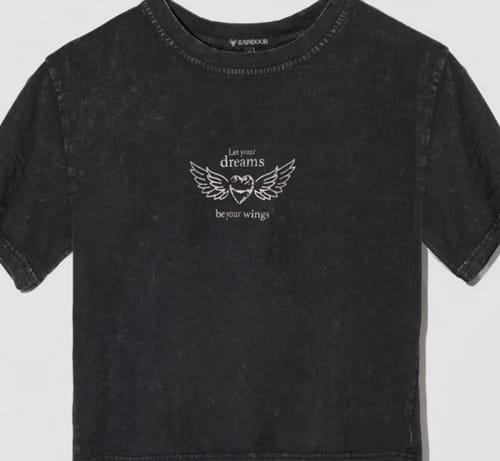 Customer photo review of Top Manga Corta Gray