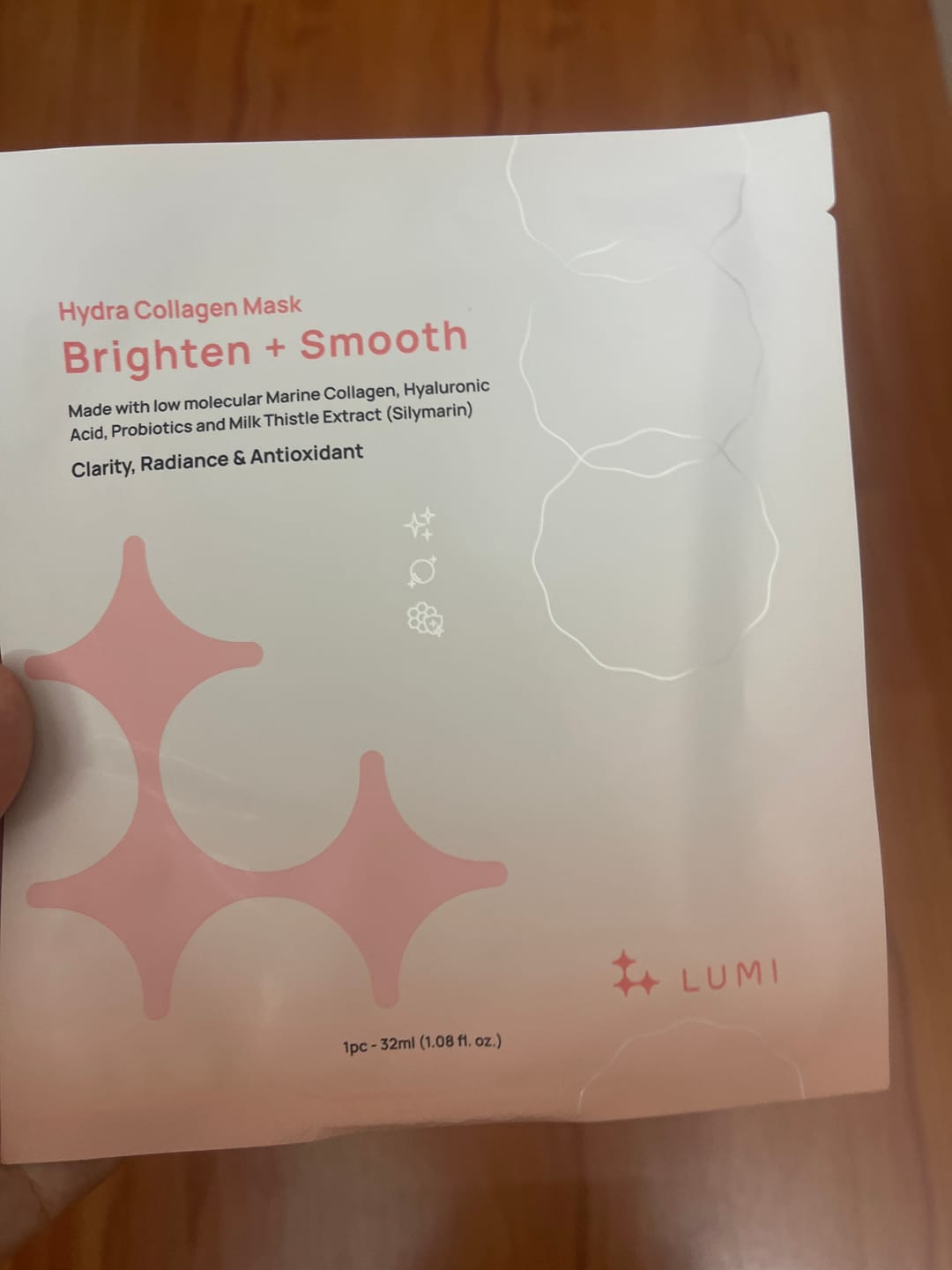 Customer photo review of Hydra Collagen Mask Brighten + Smooth