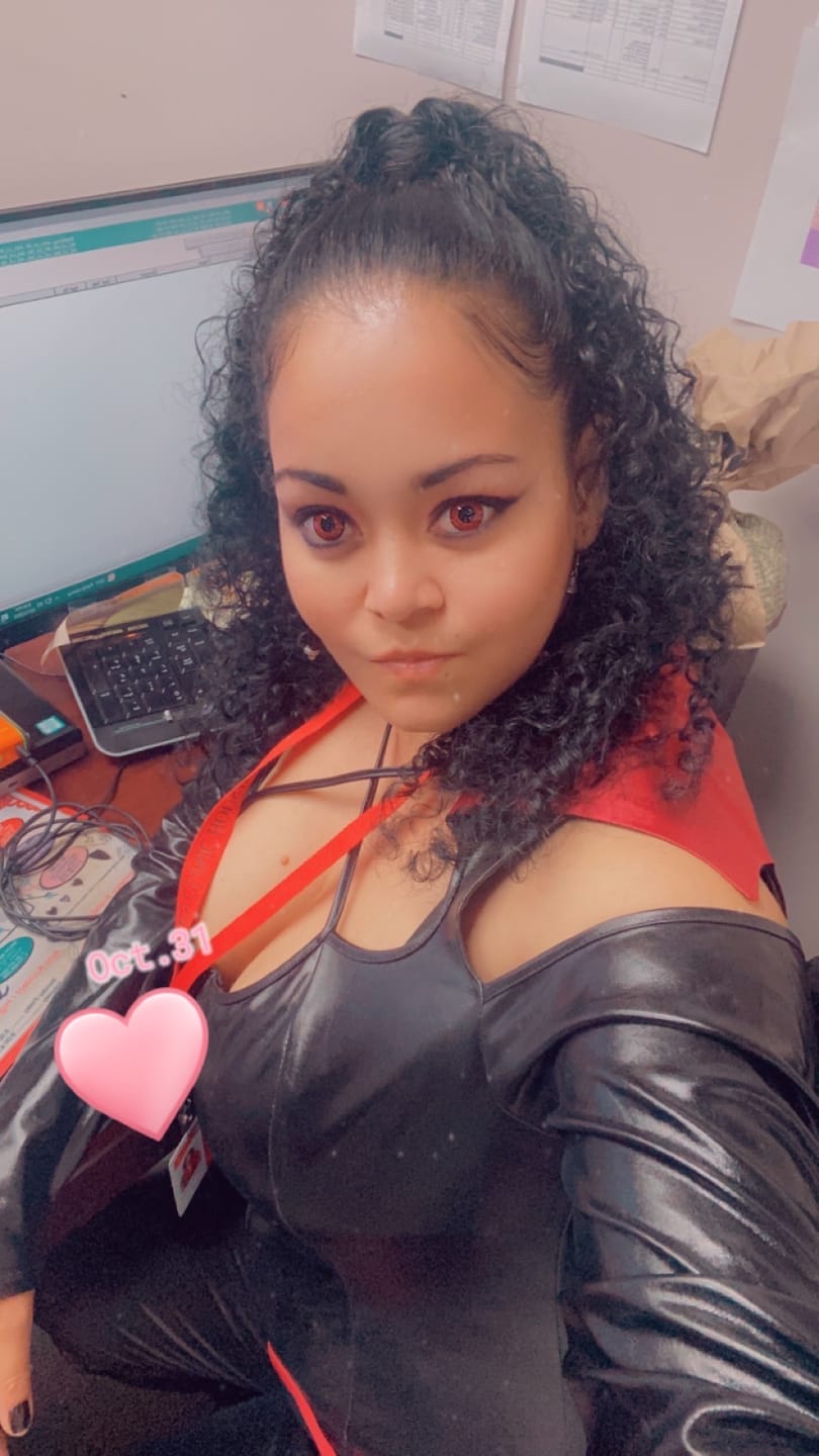 Customer photo review of Cosplay Lucifer's Eye Red Prescription Colored Contact Lenses