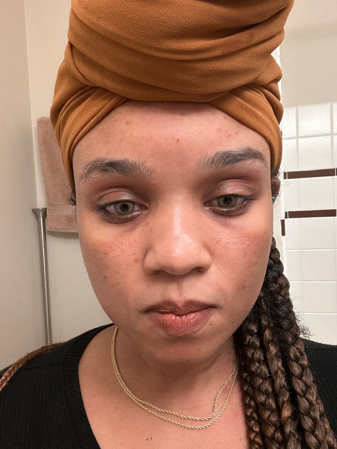 Customer photo review of Himalaya Brown Prescription  Colored Contact Lenses