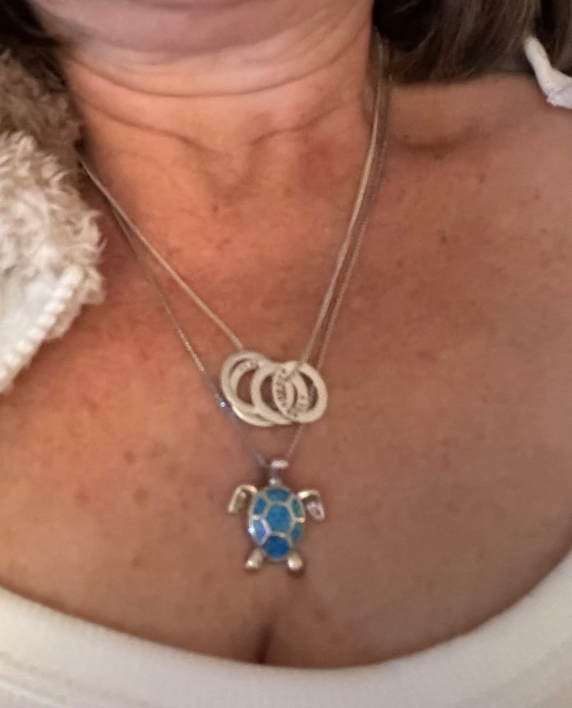 Customer photo review of Save the Sea Turtle Necklace
