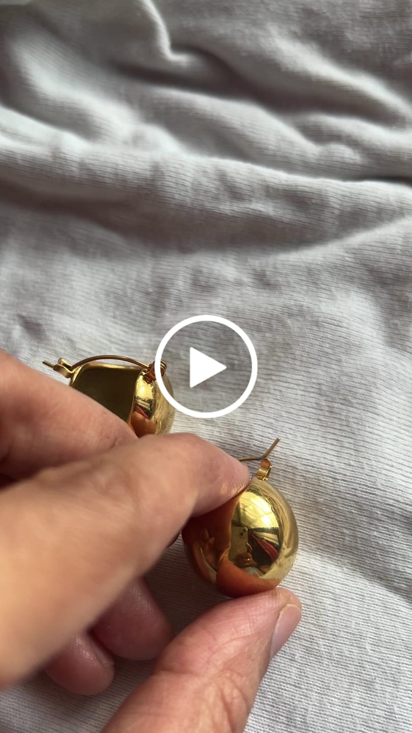 Customer video review of Ball Hoop Earrings