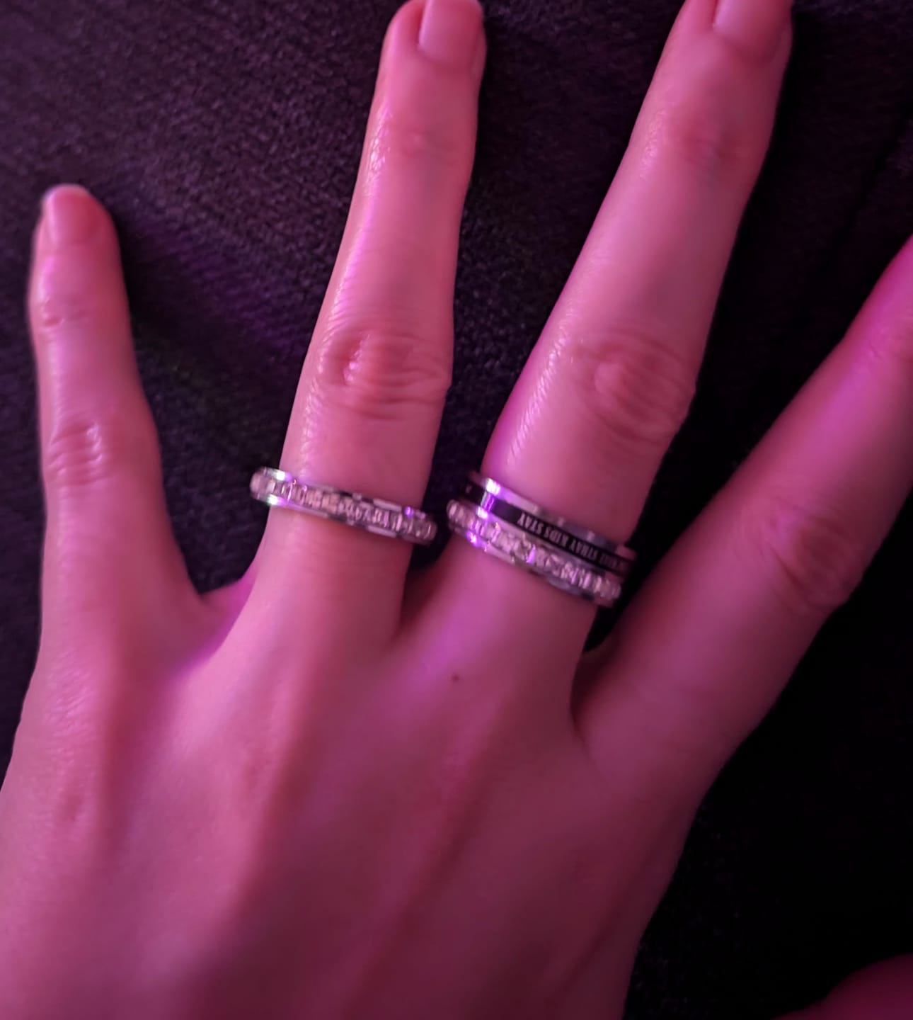 Customer photo review of Stray Kids matching ring collection