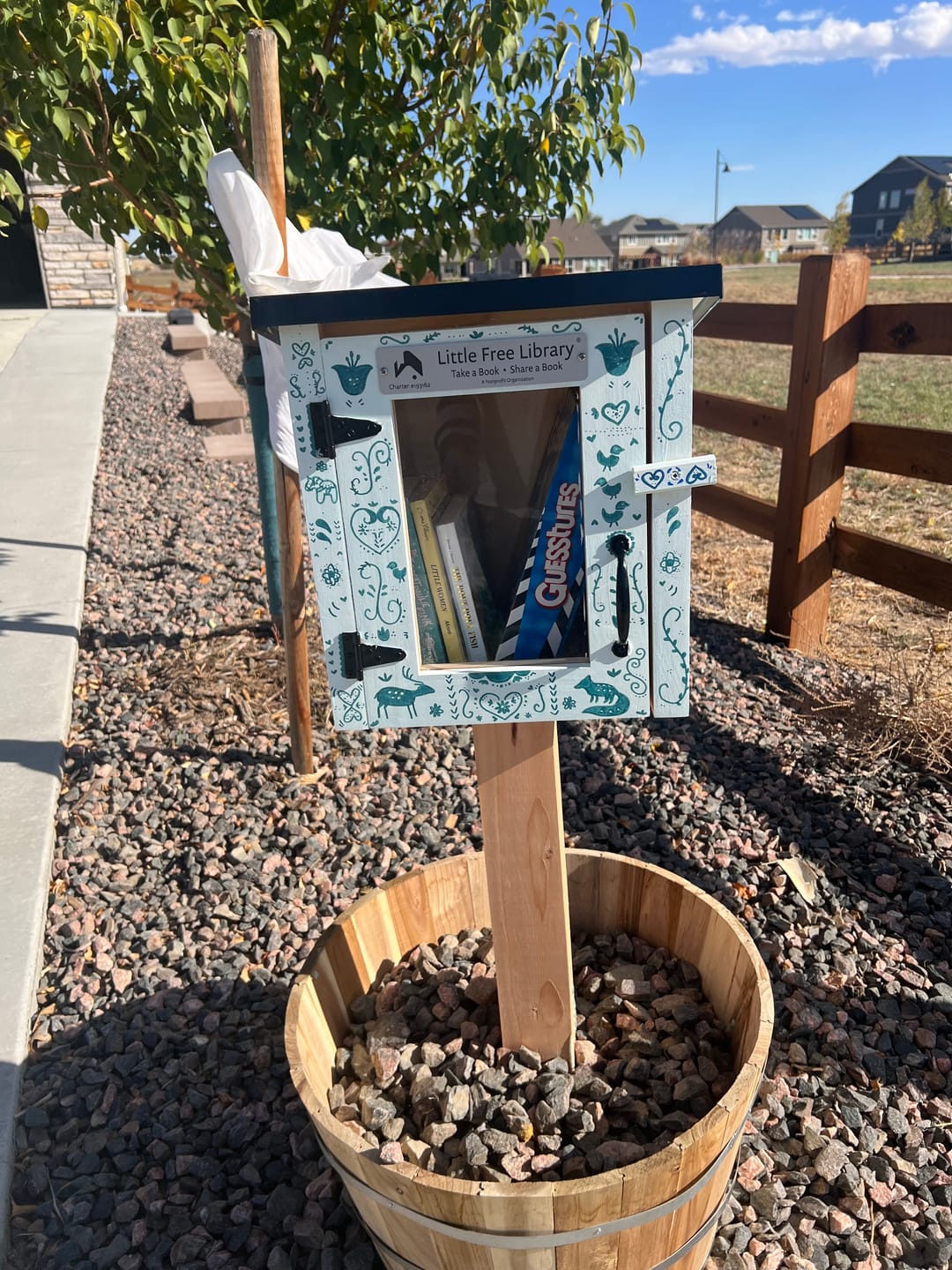 Customer photo review of Mini Shed Little Free Library