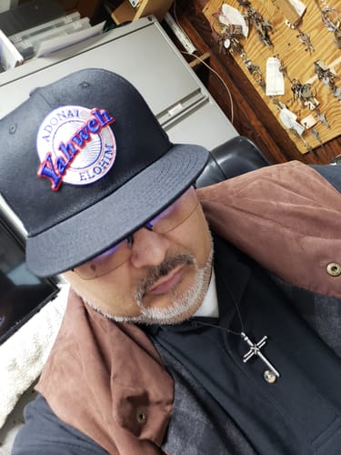 Customer photo review of [PRE-ORDER - SHIPS OCTOBER 28TH] - Yahweh Fitted Hat - Black/USA