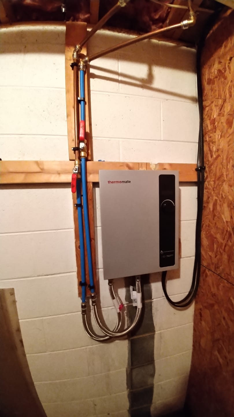 Customer photo review of Tankless Electric On Demand Instant Hot Water Heater - 240V | 18kW