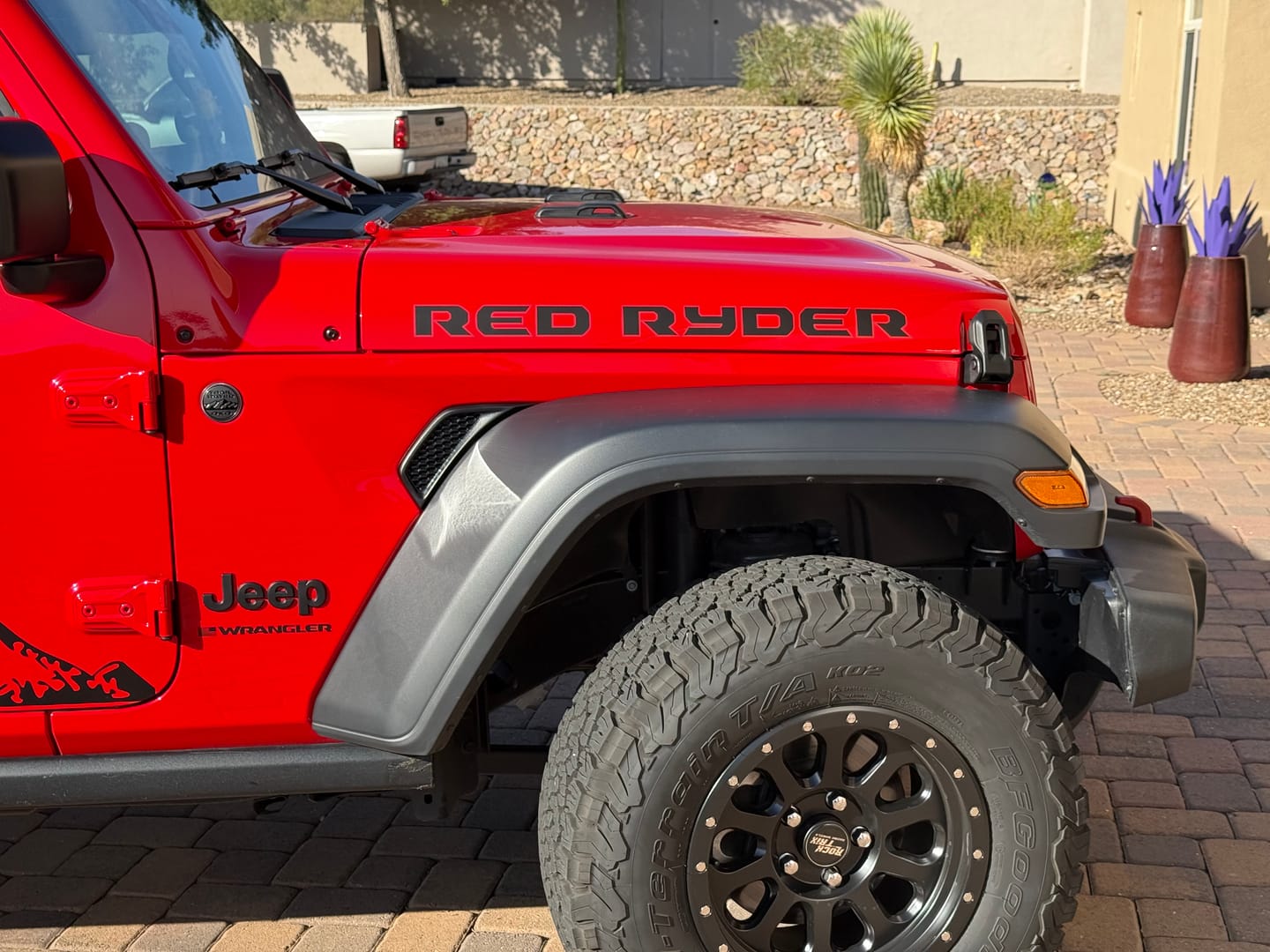 Customer photo review of Premium Hood Lettering | Set of 2