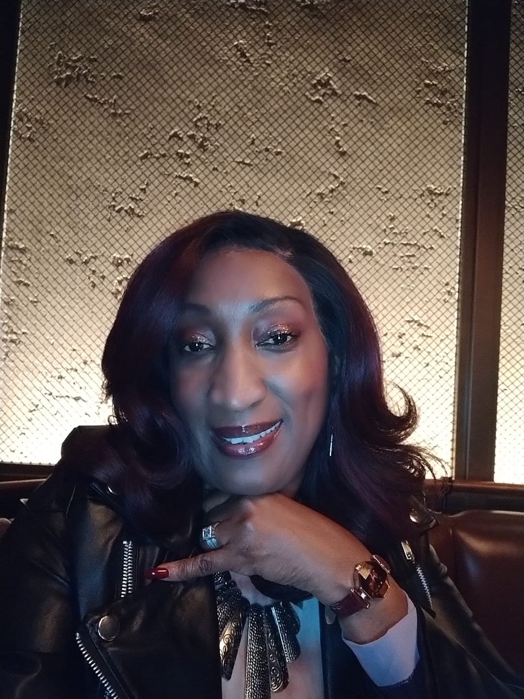 Customer photo review of Outre Synthetic Melted Hairline Deluxe Wide HD Lace Front Wig - ARLISSA