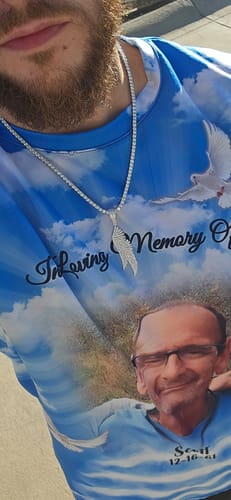 Customer photo review of 3MM Moissanite Tennis Chain 14K Gold