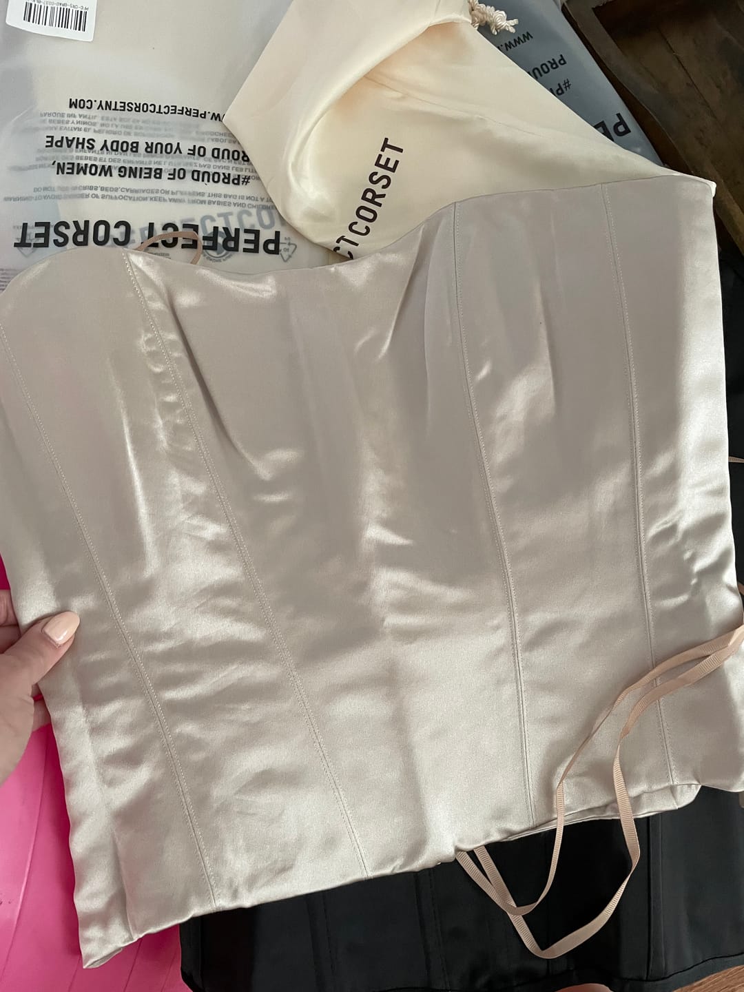 Customer photo review of Satin corset
