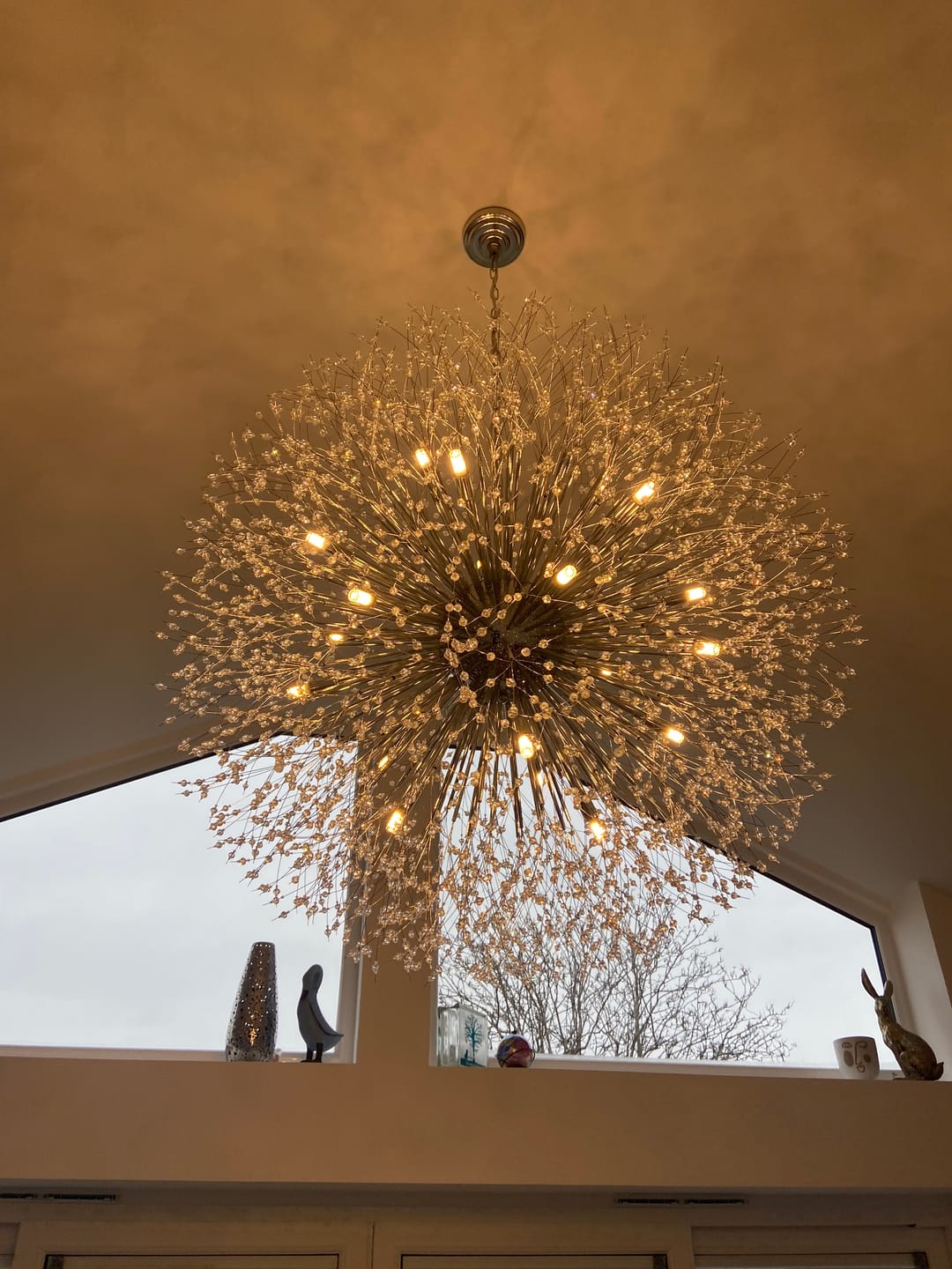 Customer photo review of 20-Light Oversized Large Luxury Sputnik Firework Chandelier
