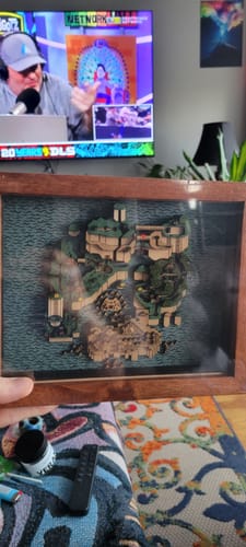Customer photo review of DINOSAUR LAND 3D WOOD MAP