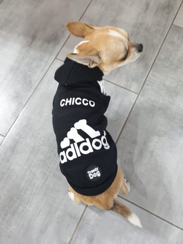 Customer photo review of Felpa "Adidog" Nera Personalizzabile con nome