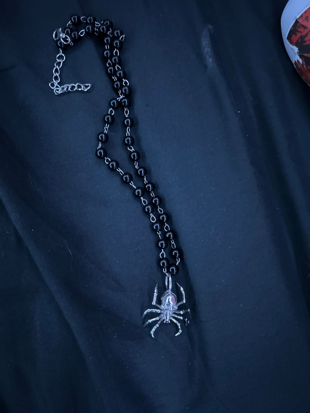 Customer photo review of SPIDER SKULL PENDANT