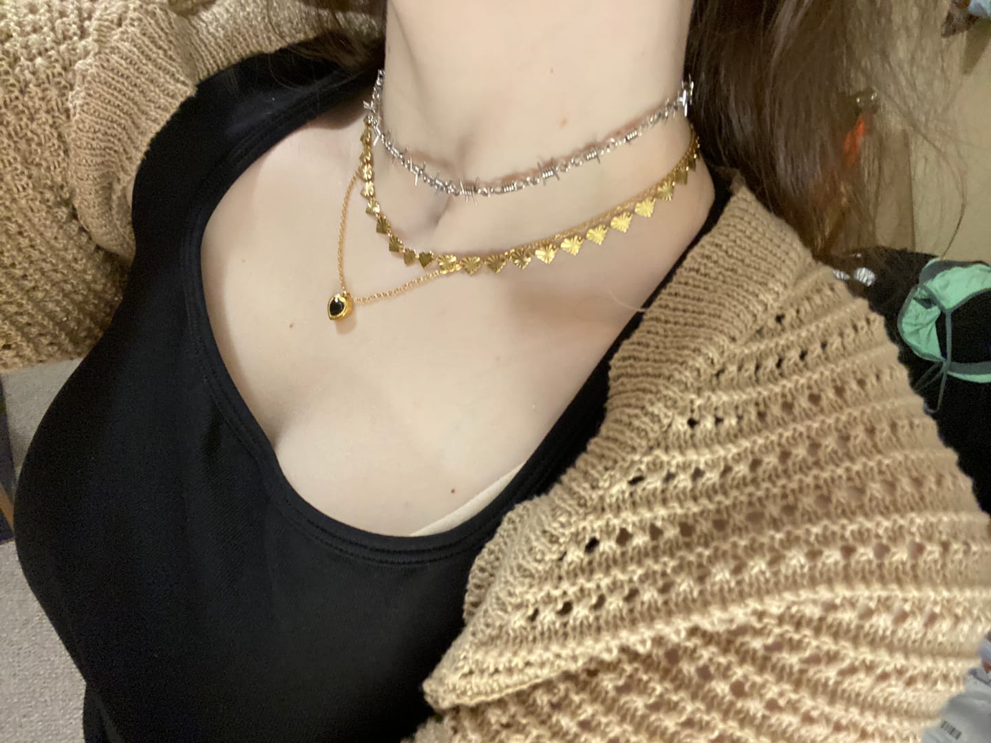 Customer photo review of Starlight Heart Chain Necklace