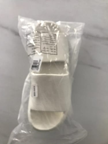 Customer photo review of Cloud Walk Cushioned Sliders