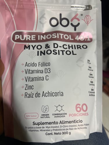 Customer photo review of Oby Inositol Plus Myo y D-Chiro Inositol Ratio 40:1 + Acido Folico, Prebioticos, Vitaminas y Zinc | Polvo Sin Sabor