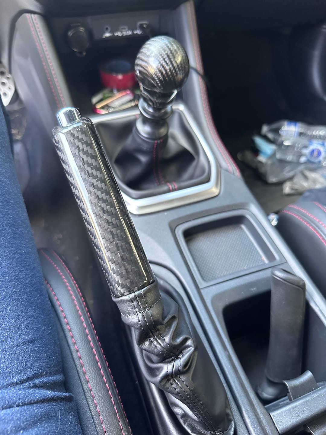 Customer photo review of 2008-2024 Subaru WRX/STi Black Carbon Fiber Ebrake Handle 2013-20 BRZ/FR-S
