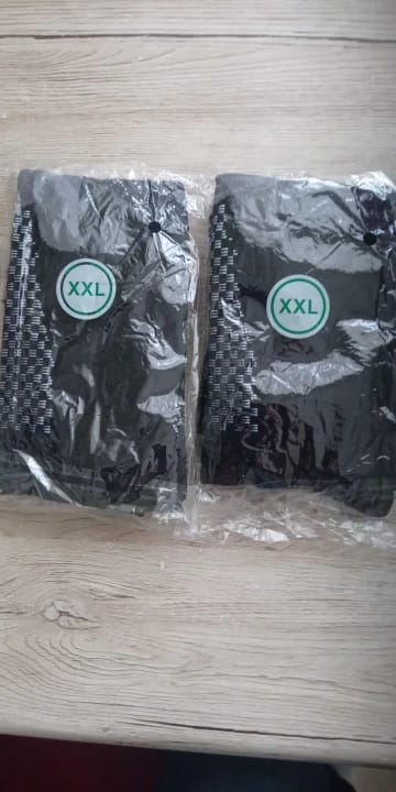 Customer photo review of Cotton Compression Socks Knee High — Black | KIMLUD