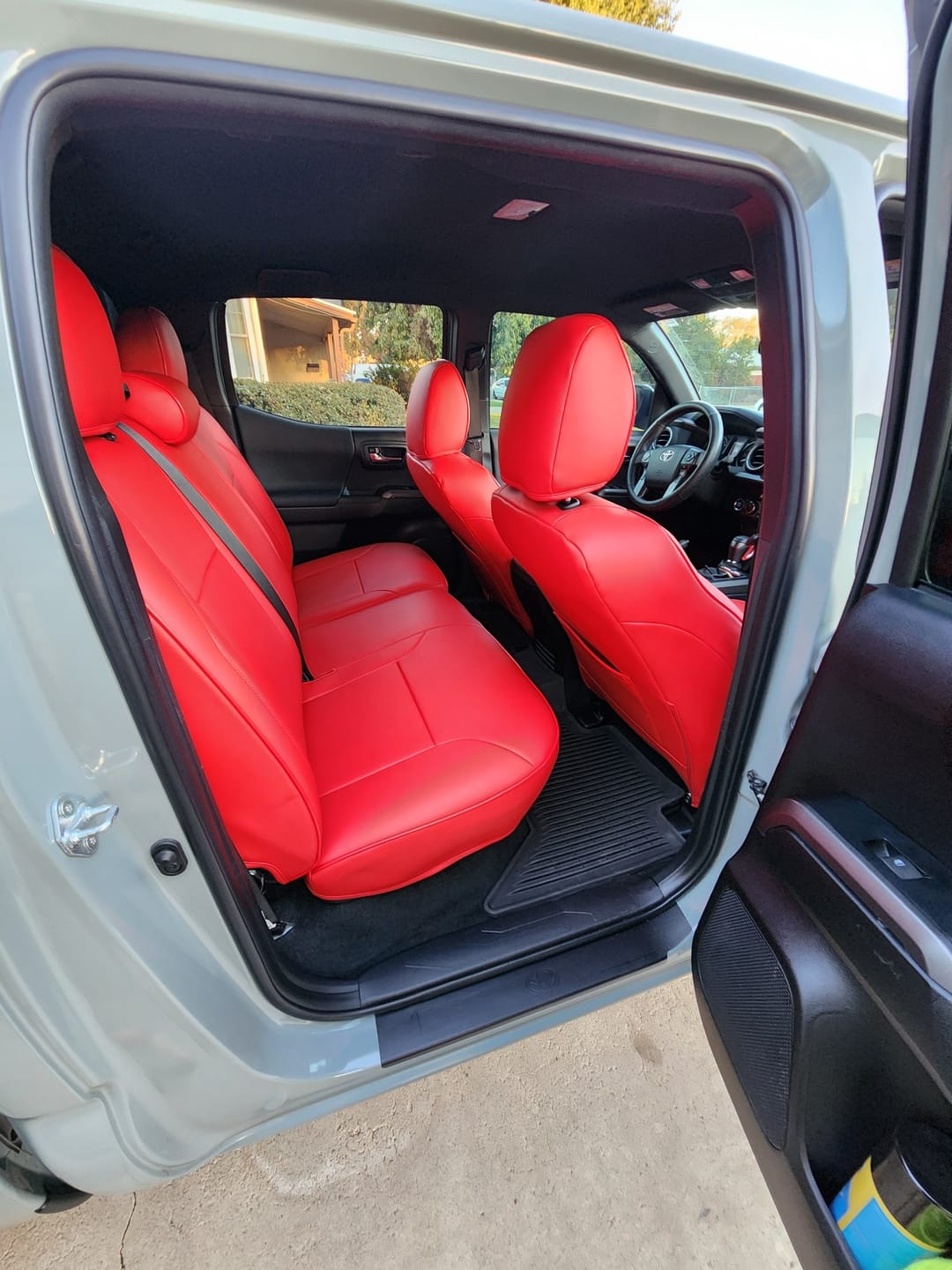 Customer photo review of 2016-23 Toyota Tacoma Custom Leather Seat Covers