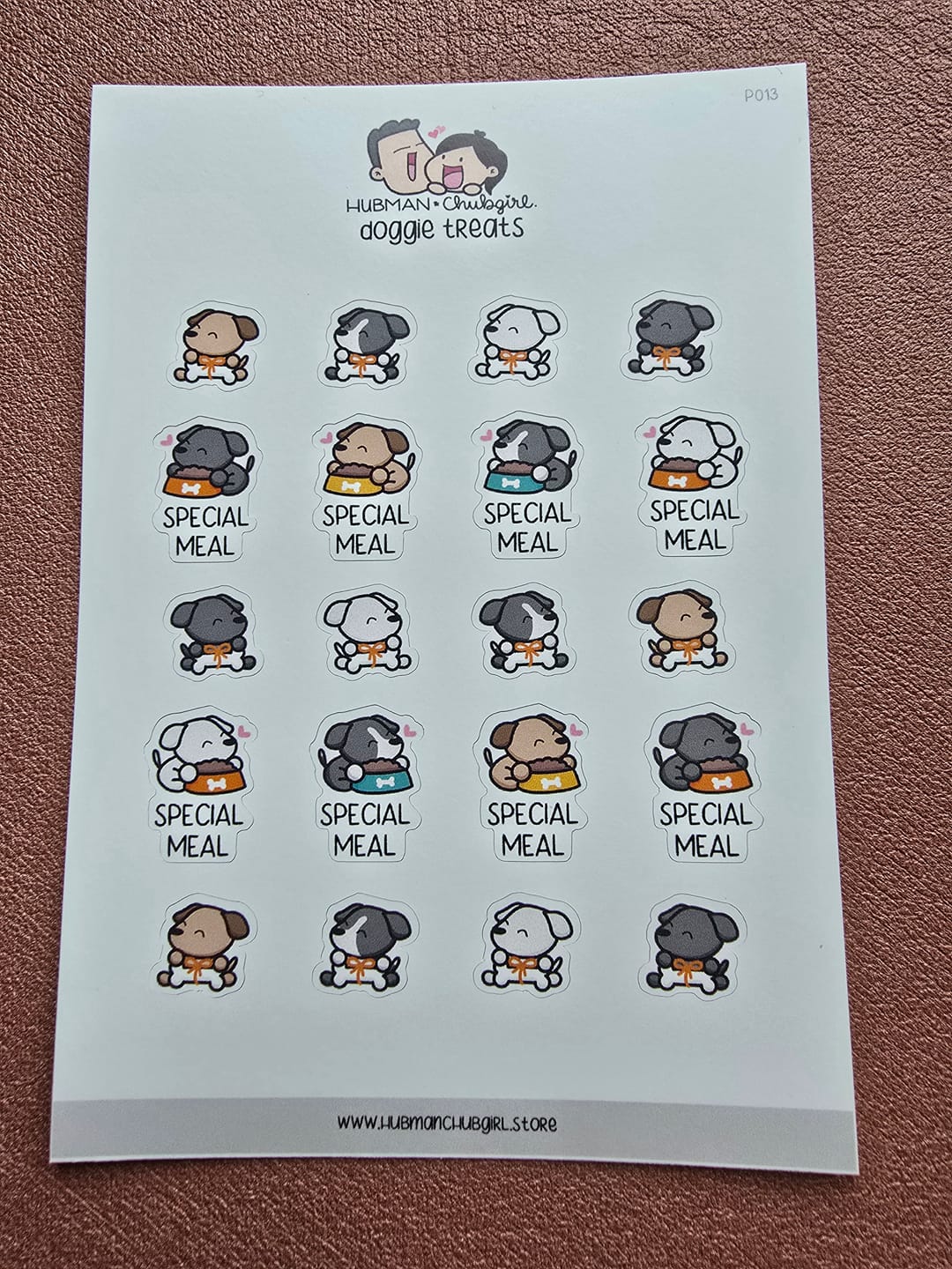 Customer photo review of Doggie Treats Planner Stickers