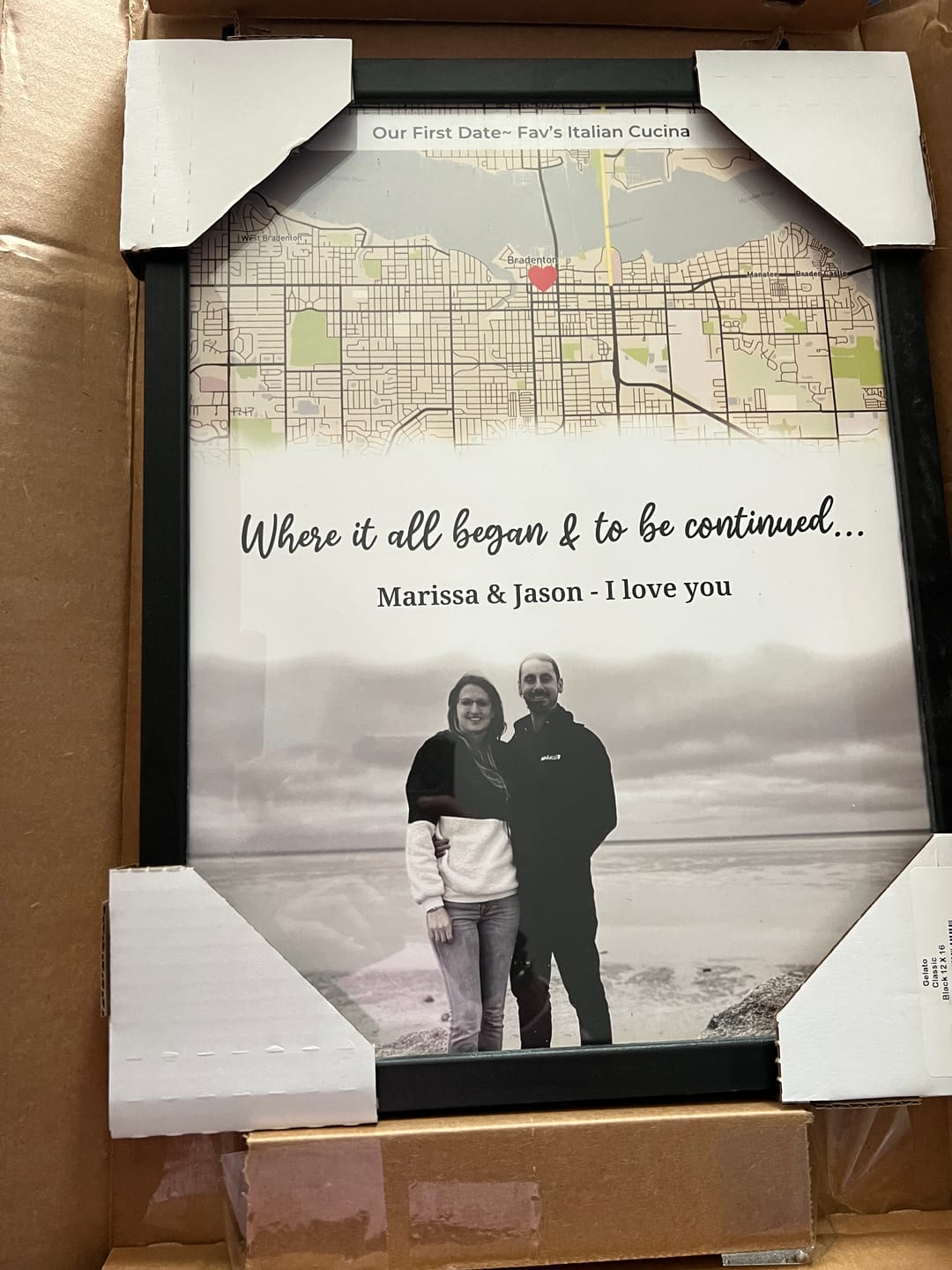 Customer photo review of Where it all began - Personalised Poster
