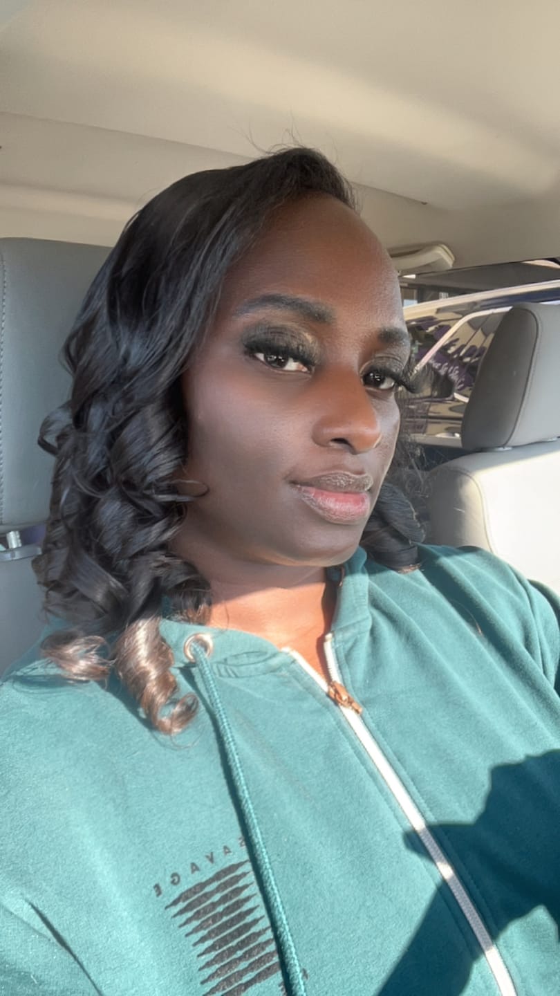 Customer photo review of Seamless Clip In Hair Extensions Silky Straight