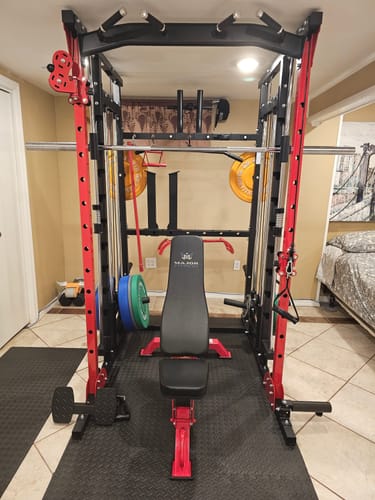 Customer photo review of MAJOR FITNESS All-In-One Home Gym Smith Machine Package SML07